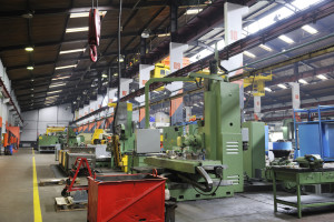 iron works steel and machine parts modern factory indoor hall